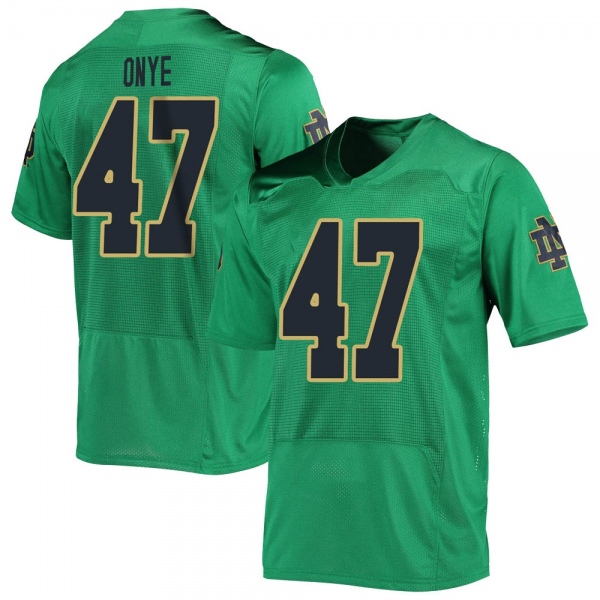 Jason Onye Notre Dame Fighting Irish NCAA Men's #47 Green Replica College Stitched Football Jersey ZYT8555ZY